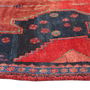 Bijar Persian Rug 10x3 ft - Semi Antique Medallion Geometric Madder Red, Navy Blue, Dark Red Hand Knotted | side view | SKU 111089