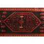 Bijar Persian Rug 12x4 ft - Semi Antique Medallion Crimson, Navy Blue Hand Knotted | pile detail | SKU 111090