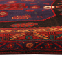 Bijar Persian Rug 12x4 ft - Semi Antique Medallion (Toranj), Geometric Madder Red, Navy Blue, Black Hand Knotted | side view | SKU 111090