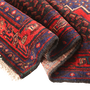 Senneh Persian Rug 9'12" x 5'1" - Semi Antique Medallion Crimson, Navy Blue Hand Knotted | detail view | SKU 111091