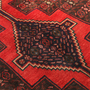 Bijar Persian Rug 11'7" x 4'11" - Semi Antique Medallion Crimson, Navy Blue Hand Knotted | back view | SKU 111093