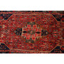 Songhor Persian Rug 9'10" x 5'1" - Semi Antique Geometric Red, Blue Hand Knotted | pile detail | SKU 111094