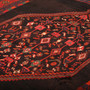 Bijar Persian Rug 10'2" x 4'3" - Semi Antique Medallion Crimson, Navy Blue Hand Knotted | back view | SKU 111096
