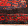 Bijar Persian Rug 10'2" x 4'3" - Semi Antique Medallion Crimson, Navy Blue Hand Knotted | side view | SKU 111096