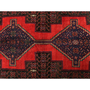 Bijar Persian Rug 7x5 ft - Semi Antique Medallion (Toranj), Geometric Crimson, Dark Red, Navy Blue Hand Knotted | pile detail | SKU 111099