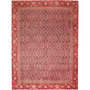 Tabriz Persian Rug 12x8 ft - Semi Antique Afshan All-Over, Herati Red, Cream, Navy Blue Hand Knotted | front view | SKU 111101