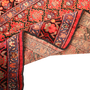 Hamadan Persian Rug 14'4" x 3'6" - Semi Antique Afshan Red, Blue Hand Knotted | detail view | SKU 111102