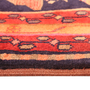Ardabil Persian Rug 10x4 ft - Semi Antique Geometric, Tribal and Nomadic Madder Red, Navy Blue, Cream Hand Knotted | side view | SKU 111105