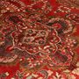 Lilihan Persian Rug 13'5" x 9'5" - Semi Antique Geometric Red, Navy Blue Hand Knotted | back view | SKU 111106