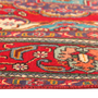 Tabriz Persian Rug 9'10" x 6'5" - Semi Antique Medallion Red, Cream Hand Knotted | side view | SKU 111107