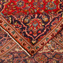 Ardakan Persian Rug 10'6" x 6'5" - Semi Antique Medallion Ivory, Beige Hand Knotted | corner detail | SKU 111110
