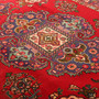Tabriz Persian Rug 10'5" x 6'8" - Semi Antique Medallion Red, Cream Hand Knotted | corner detail | SKU 111111