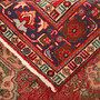 Tabriz Persian Rug 10'5" x 6'8" - Semi Antique Medallion Red, Cream Hand Knotted | detail view | SKU 111111
