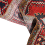 Golpayegan Persian Rug 11'6" x 3'2" - Semi Antique Medallion Red, Blue Hand Knotted | detail view | SKU 111113