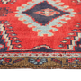 Golpayegan Persian Rug 11x3 ft - Semi Antique Medallion Red, Blue Hand Knotted | side view | SKU 111113