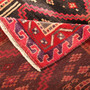 Lori Persian Rug 6'8" x 4'8" - Semi Antique Geometric Red, Brown Hand Knotted | corner detail | SKU 111114