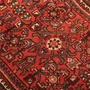 Hamadan Persian Rug 9x1 ft - Semi Antique Medallion (Toranj), Herati (Mahi) Madder Red, Cream, Navy Blue Hand Knotted | back view | SKU 111115