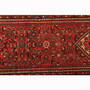 Hamadan Persian Rug 9x1 ft - Semi Antique Afshan Red, Blue Hand Knotted | pile detail | SKU 111115
