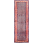 Arak Persian Rug 11x3 ft - Semi Antique Herati (Mahi) Navy Blue, Cream, Madder Red Hand Knotted | front view | SKU 111116