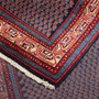 Arak Persian Rug 11x3 ft - Semi Antique Medallion Crimson, Red Hand Knotted | corner detail | SKU 111116