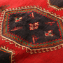 Kelardasht Persian Rug 6'7" x 4'3" - Semi Antique Medallion Red, Black Hand Knotted | side view | SKU 111120
