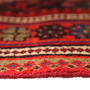 Garmsar Persian Rug 9x4 ft - Semi Antique Geometric Red, Blue Hand Knotted | side view | SKU 111123