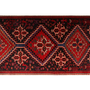 Garmsar Persian Rug 9'11" x 4'11" - Semi Antique Geometric Red, Blue Hand Knotted | pile detail | SKU 111123