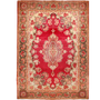 Farahan Persian Rug 14'2" x 10'4" - Antique Medallion Red, Green Hand Knotted | front view | SKU 111125
