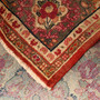 Farahan Persian Rug 14x10 ft - Antique Shah Abbasi, Medallion (Toranj) Madder Red, Cream, Beige Hand Knotted | corner detail | SKU 111125