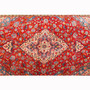 Malayer Persian Rug 5'8" x 3'7" - Semi Antique Medallion Red, Blue Hand Knotted | pile detail | SKU 111128