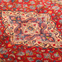 Malayer Persian Rug 5'8" x 3'7" - Semi Antique Medallion Red, Blue Hand Knotted | back view | SKU 111128