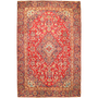 Ardakan Persian Rug 9'8" x 6'3" - Semi Antique Medallion Ivory, Beige Hand Knotted | front view | SKU 111134