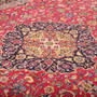 Kashmar Persian Rug 12'10" x 9'8" - Semi Antique Afshan Crimson, Ivory Hand Knotted | back view | SKU 111135