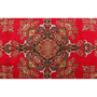 Tabriz Persian Rug 12x9 ft - Semi Antique Medallion (Toranj), Shah Abbasi Red, Burgundy, Cream Hand Knotted | pile detail | SKU 111136