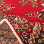 Tabriz Persian Rug 12x9 ft - Semi Antique Medallion (Toranj), Shah Abbasi Red, Burgundy, Cream Hand Knotted | texture detail | SKU 111136