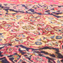 Kashmar Persian Rug 13'5" x 9'10" - Semi Antique Afshan Crimson, Ivory Hand Knotted | back view | SKU 111140