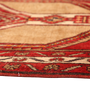 Sarab Persian Rug 10'5" x 3'7" - Semi Antique Medallion Camel, Blue Hand Knotted | side view | SKU 111141