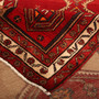 Sarab Persian Rug 10'5" x 3'7" - Semi Antique Medallion Camel, Blue Hand Knotted | corner detail | SKU 111141