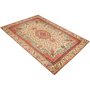 Tabriz Persian Rug 12x9 ft - Semi Antique Medallion (Toranj), Shah Abbasi Cream, Madder Red, Sage Green Hand Knotted | texture detail | SKU 111144