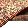 Tabriz Persian Rug 12x9 ft - Semi Antique Medallion (Toranj), Shah Abbasi Cream, Madder Red, Sage Green Hand Knotted | detail view | SKU 111144