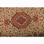 Tabriz Persian Rug 12x9 ft - Semi Antique Medallion Red, Cream Hand Knotted | pile detail | SKU 111144