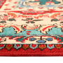 Tabriz Persian Rug 13'5" x 10'0" - Semi Antique Medallion Red, Cream Hand Knotted | side view | SKU 111146