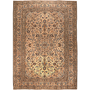 Kashan Persian Rug 11'4" x 7'10" - Semi Antique Medallion Crimson, Navy Blue Hand Knotted | front view | SKU 111147