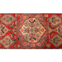 Hamadan Persian Rug 12x2 ft - Semi Antique Medallion (Toranj), Afshan (All-Over) Red, Cream, Navy Blue Hand Knotted | pile detail | SKU 111148
