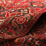 Heriz Persian Rug 12x9 ft - Semi Antique Medallion (Toranj), Shah Abbasi Madder Red, Crimson, Navy Blue Hand Knotted | detail view | SKU 111149