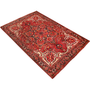 Heriz Persian Rug 12'8" x 9'6" - Semi Antique Medallion Red, Brown Hand Knotted | texture detail | SKU 111149