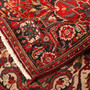 Heriz Persian Rug 12'8" x 9'6" - Semi Antique Medallion Red, Brown Hand Knotted | corner detail | SKU 111149