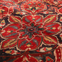 Heriz Persian Rug 12x9 ft - Semi Antique Medallion Red, Brown Hand Knotted | pile detail | SKU 111149