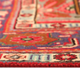 Sabzevar Persian Rug 13x9 ft - Semi Antique Medallion Crimson, Beige Hand Knotted | side view | SKU 111153