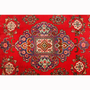 Sabzevar Persian Rug 13x9 ft - Semi Antique Medallion (Toranj), Shah Abbasi Crimson, Navy Blue, Persian Blue Hand Knotted | pile detail | SKU 111153